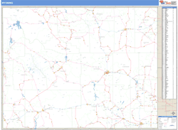 Wyoming  Zip Code Wall Map