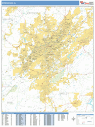 Birmingham Wall Map