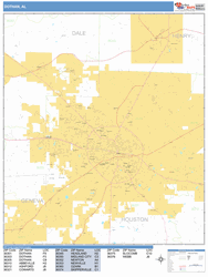 Dothan Wall Map