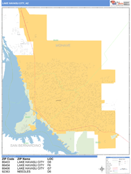 Lake Havasu City Wall Map