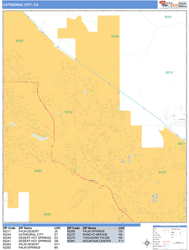 Cathedral City Wall Map