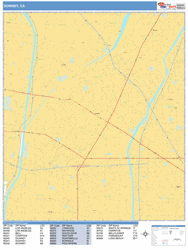 Downey Wall Map