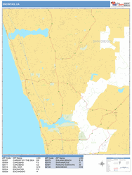 Encinitas Wall Map