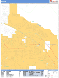 Indio Wall Map