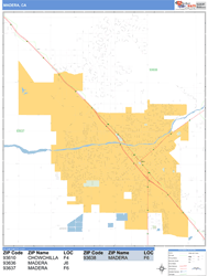 Madera Wall Map