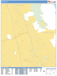 Milpitas Wall Map