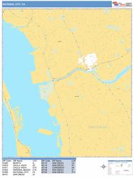 National City Wall Map