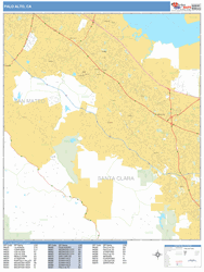 Palo Alto Wall Map