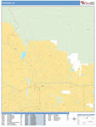 Pasadena Wall Map