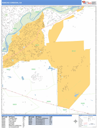 Rancho Cordova Wall Map