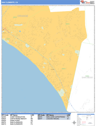 San Clemente Wall Map