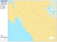 San Leandro Wall Map