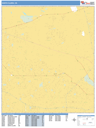 Santa Clara Wall Map