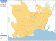 Santa Cruz Wall Map