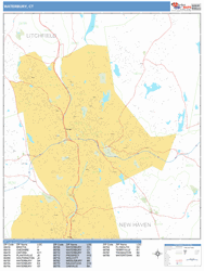 Waterbury Wall Map