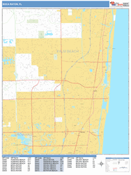 Boca Raton Wall Map