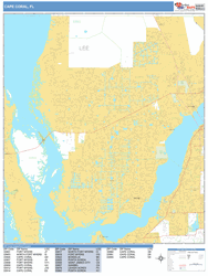 Cape Coral Wall Map