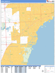 Coral Gables Wall Map