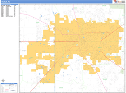 Ocala Wall Map