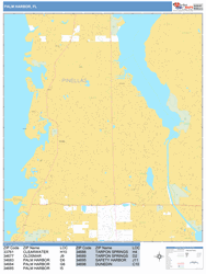 Palm Harbor Wall Map