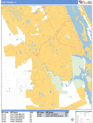 Port Orange Wall Map