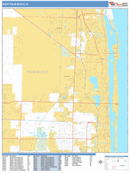 West Palm Beach Wall Map