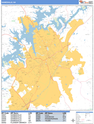 Gainesville Wall Map