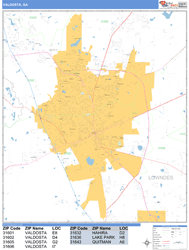 Valdosta Wall Map