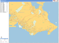 Honolulu Wall Map