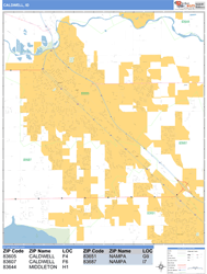 Caldwell Wall Map