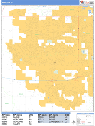 Meridian Wall Map