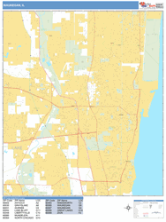 Waukegan Wall Map