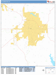 Bloomington Wall Map