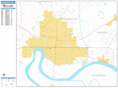 Evansville Wall Map