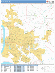 Baton Rouge Wall Map