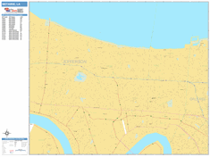 Metairie Wall Map