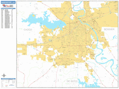 Shreveport Wall Map