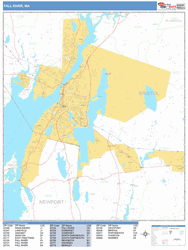 Fall River Wall Map