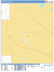 Farmington Hills Wall Map