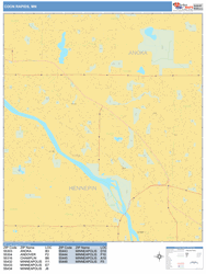 Coon Rapids Wall Map