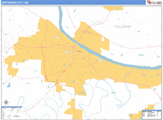 Jefferson City Wall Map