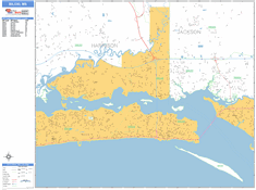 Biloxi Wall Map