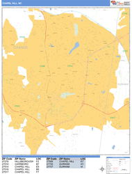 Chapel Hill Wall Map