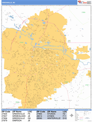 Greenville Wall Map