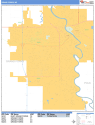 Grand Forks Wall Map