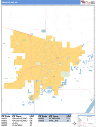 Grand Island Wall Map