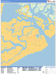 Atlantic City Wall Map