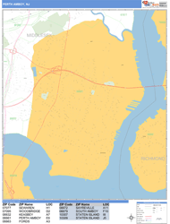 Perth Amboy Wall Map