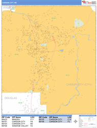 Carson City Wall Map
