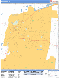 Middletown Wall Map